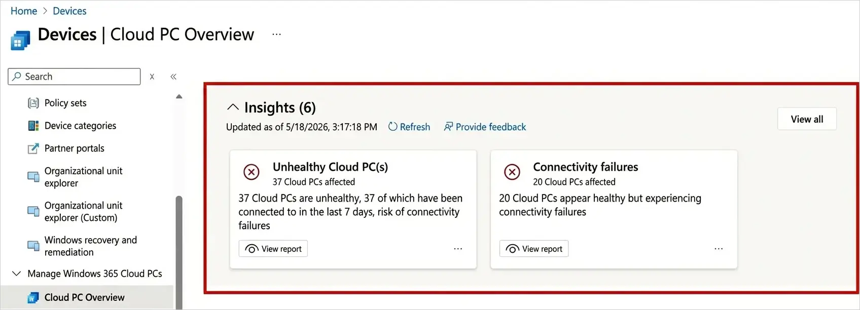 Windows 365 Yönetici İçgörüleri (Admin Insights) ile Cloud PC İzleme Rehberi